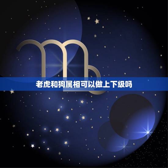 老虎和狗属相可以做上下级吗，生肖虎跟生肖狗合财吗
