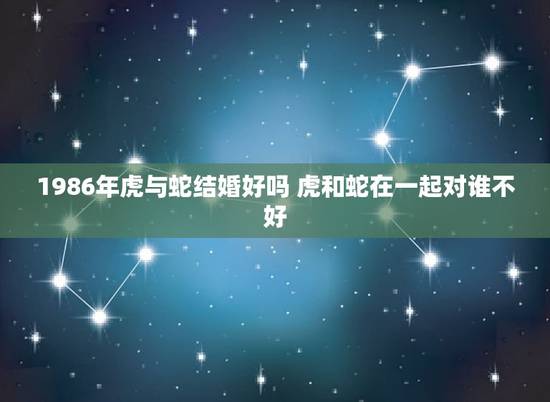 1986年虎与蛇结婚好吗 虎和蛇在一起对谁不好