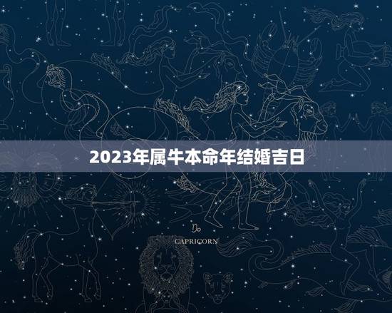 2023年属牛本命年结婚吉日，2023年属牛本命年忌讳什么颜色？有什么