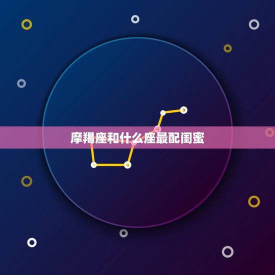 摩羯座和什么座最配闺蜜，摩羯座适合和谁当闺蜜