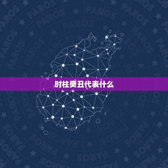时柱癸丑代表什么，八字中癸丑代表什么