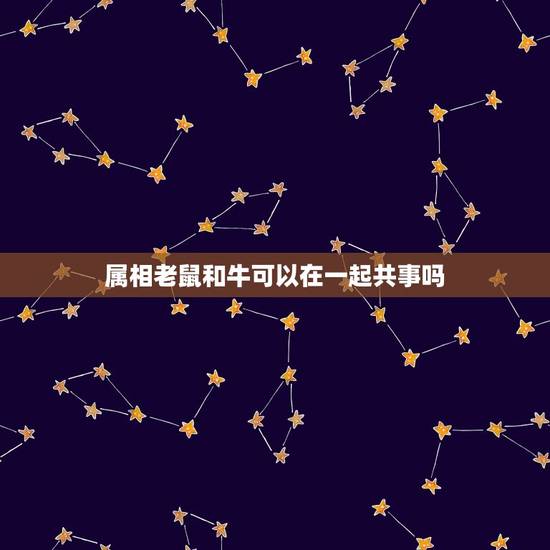 属相老鼠和牛可以在一起共事吗，属鼠的和属牛的可以在一起做生意吗