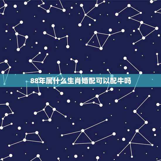 88年属什么生肖婚配可以配牛吗,1988年和什么属相最配 88年属什么生肖婚配可以配牛吗,1988年和什么属相最配