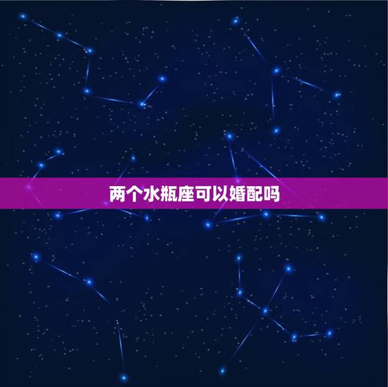 两个水瓶座可以婚配吗，什么星座和水瓶座最相配？
