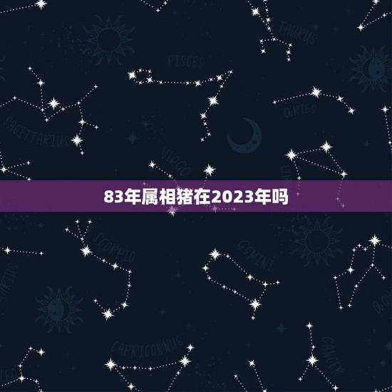 83年属相猪在2023年吗，属猪2023有丧事吗