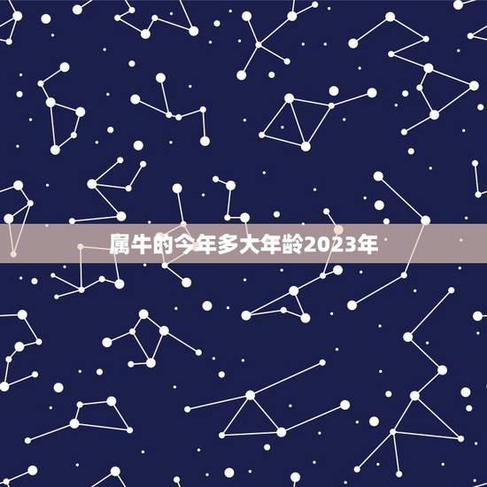 属牛的今年多大年龄2023年，牛今年多大年龄了？