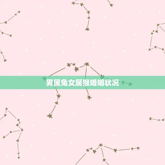 男属兔女属猴婚姻状况 男属兔女属猴婚姻状况