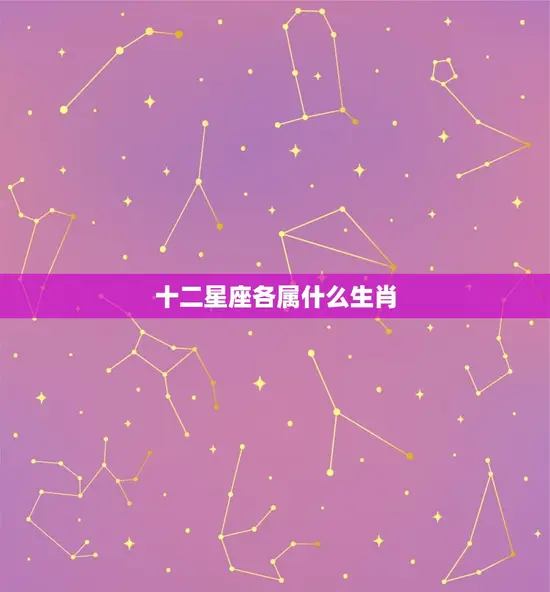 十二星座各属什么生肖