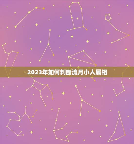 2023年如何判断流月小人属相，2023年42岁属什么生肖？