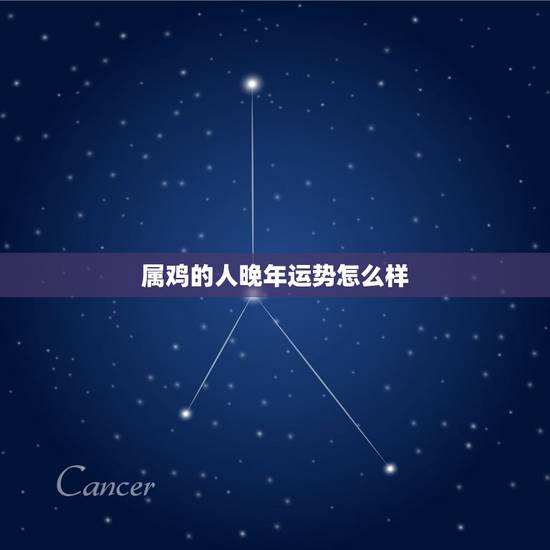 属鸡的人晚年运势怎么样