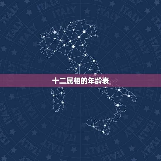 十二属相的年龄表，十二生肖属相年龄