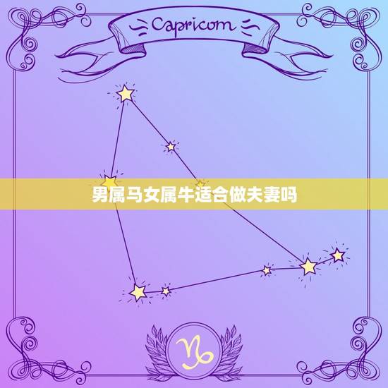男属马女属牛适合做夫妻吗，马和牛相冲最好的化解方法