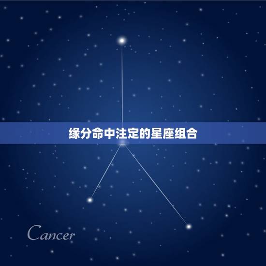 缘分命中注定的星座组合，被动型人格星座