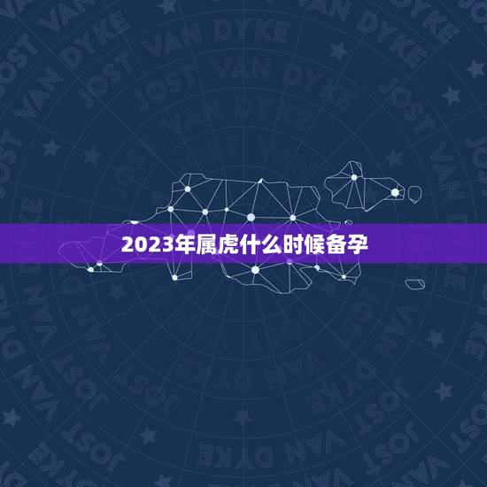 2023年属虎什么时候备孕，86年虎妈妈想在2023年生个属虎的二宝