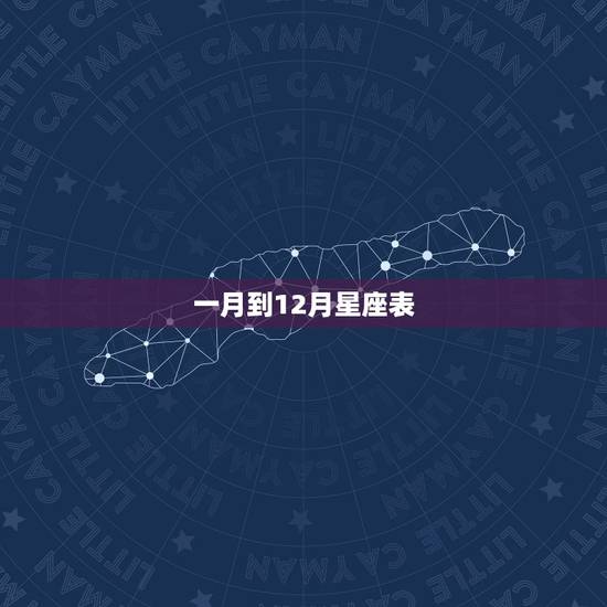 一月到12月星座表，星座排行月份