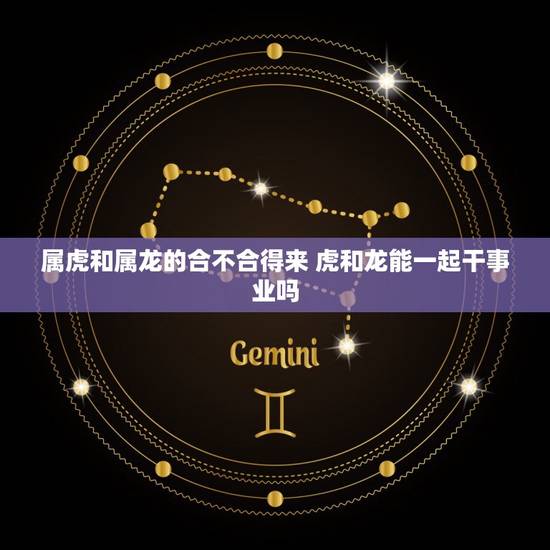 属虎和属龙的合不合得来 虎和龙能一起干事业吗