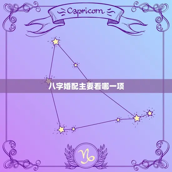 八字婚配主要看哪一项