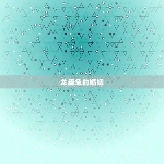 龙盘兔的婚姻 龙盘兔的婚姻