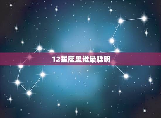 12星座里谁最聪明，12星座谁的孩子有出息