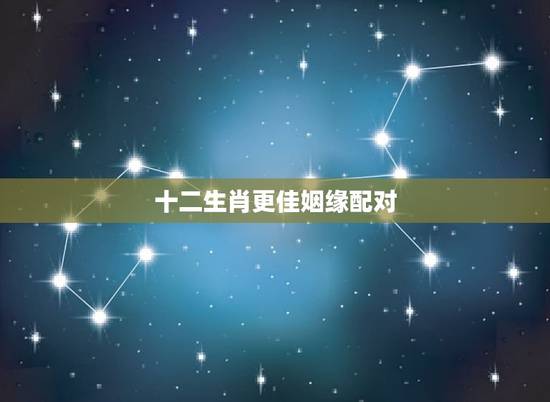 十二生肖更佳姻缘配对，男女十二生肖配对表