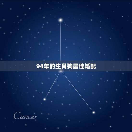 94年的生肖狗最佳婚配，1994年属狗的婚配女狗
