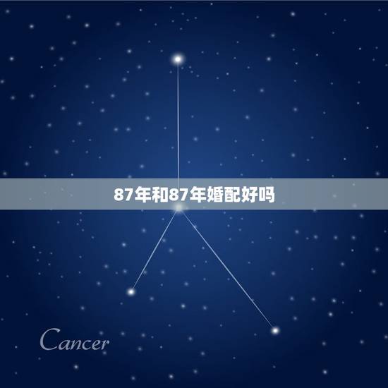 87年和87年婚配好吗，87年属兔生肖配对