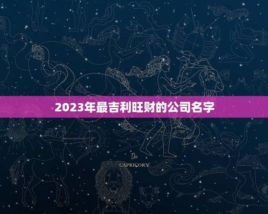 2023年最吉利旺财的公司名字(介绍未来财富)