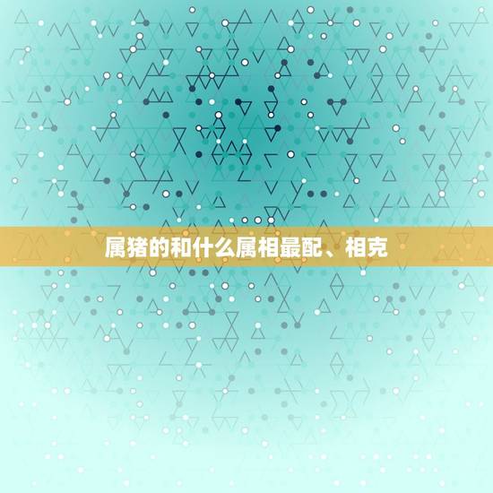 属猪的和什么属相最配、相克 1995年属猪人2023年运势