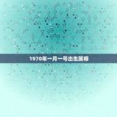 1970年一月一号出生属相，我是1970年1月1日公历出生五行属什么缺