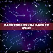 金牛座男生的性格脾气及弱点 金牛座男生的爱情弱点