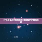 87年属兔后半生婚姻 87年属兔34岁会离婚吗