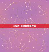 86年11月属虎婚配生肖，1986年属虎正月的人和哪属相配婚姻