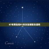 87年男生和91年女生婚配合适吗，87年男兔和91年羊女的婚姻，命运