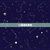 12星座的表格，十二星座图片全图