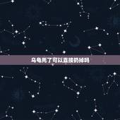 乌龟死了可以直接扔掉吗，我家里养的乌龟死了。 可以随便拿出去扔掉吗？还