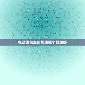 电动面包车新能源哪个品牌好，电动面包车新能源哪个品牌好用