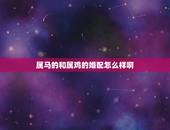 属马的和属鸡的婚配怎么样啊，属马的与属鸡的婚配怎样