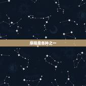 摩羯座各种之一，摩羯座今日运势查询