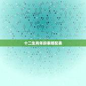 十二生肖年龄表婚配表，十二生肖顺序表及年龄