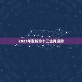 2023年麦玲玲十二生肖运势，麦玲玲2023年运程