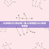 82年狗2023年必有一难 82年狗在2023年的吉祥物