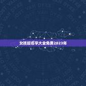 女孩起名字大全免费2023年，2023女孩名字洋气