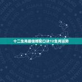 十二生肖最佳婚配口诀12生肖运势，十二生肖中什么生肖结婚最般配呢？
