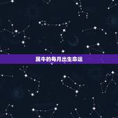 属牛的每月出生命运，属牛1997年出生是什么命