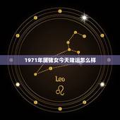 1971年属猪女今天赌运怎么样，1971年猪今年的运气