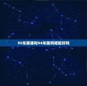 95年属猪和94年属狗婚配好吗，1994年属狗的婚配1995属猪好吗