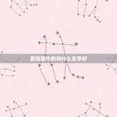 男孩属牛的叫什么名字好，属牛的男孩名字带什么字含义好