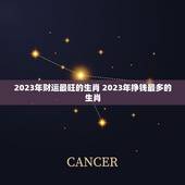 2023年财运最旺的生肖 2023年挣钱最多的生肖
