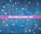 生辰八字算2023年运势卜易居(2023年运势大介绍)