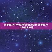 属羊的2023年运势和财运怎么样 属羊的2023年犯太岁吗